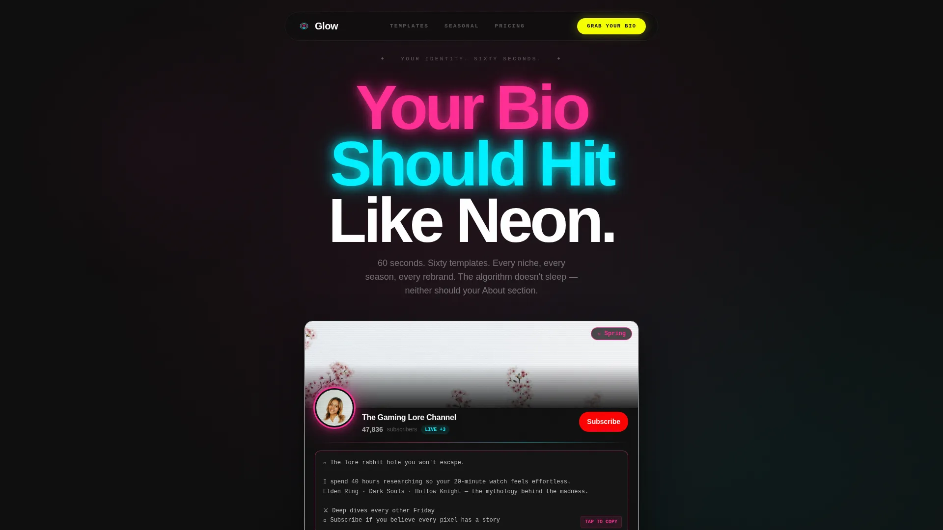 Electric Video Content Landing Page Template