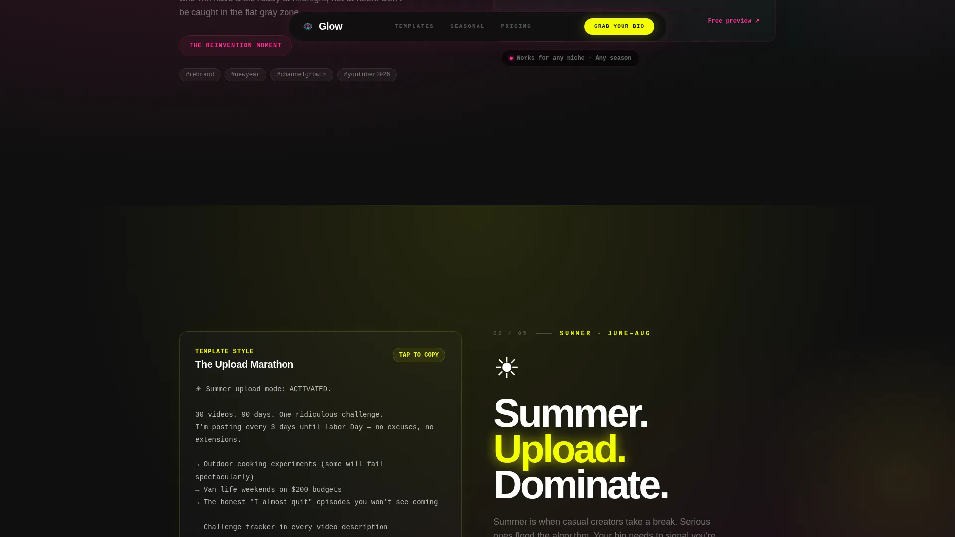 Electric Video Content Landing Page Template