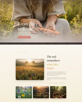 Sacred Soil Raw Supplement Landing Page Template