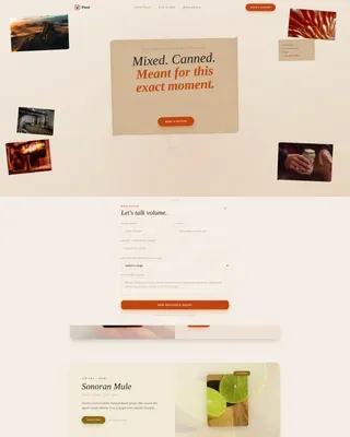 Craft Cocktail Tasting Booking Landing Page Template