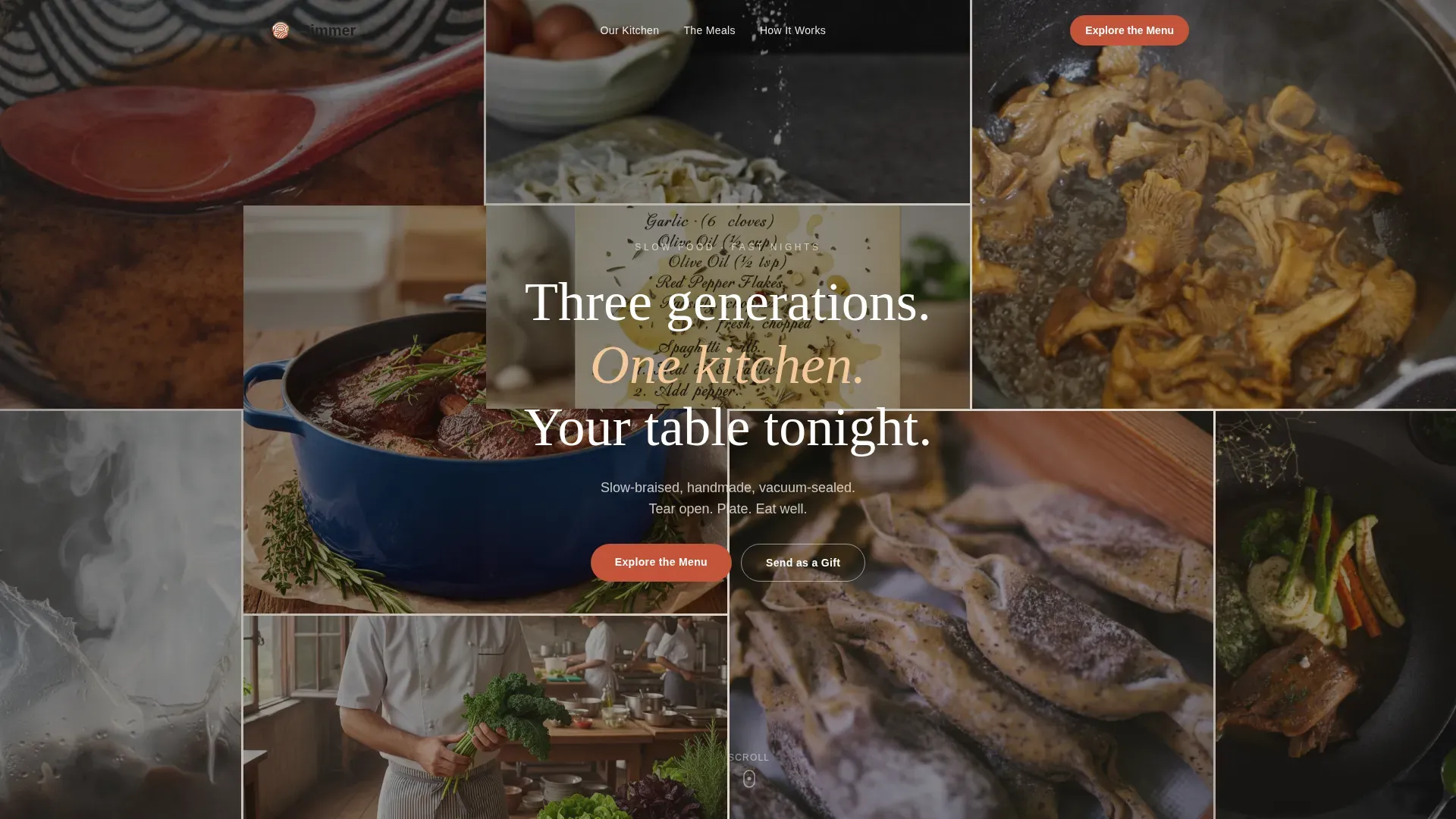 Haute Craft Ready-to-Eat Brand Landing Page Template