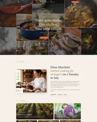 Haute Craft Ready-to-Eat Brand Landing Page Template