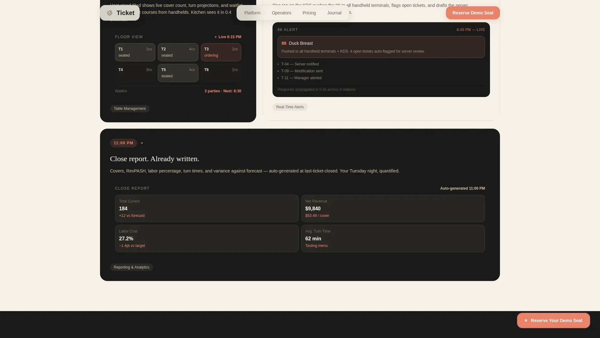 Haute Craft Restaurant POS Landing Page Template