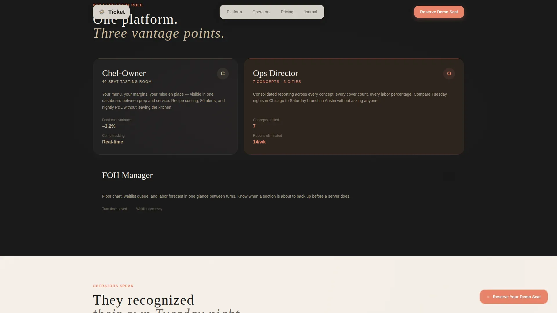 Haute Craft Restaurant POS Landing Page Template