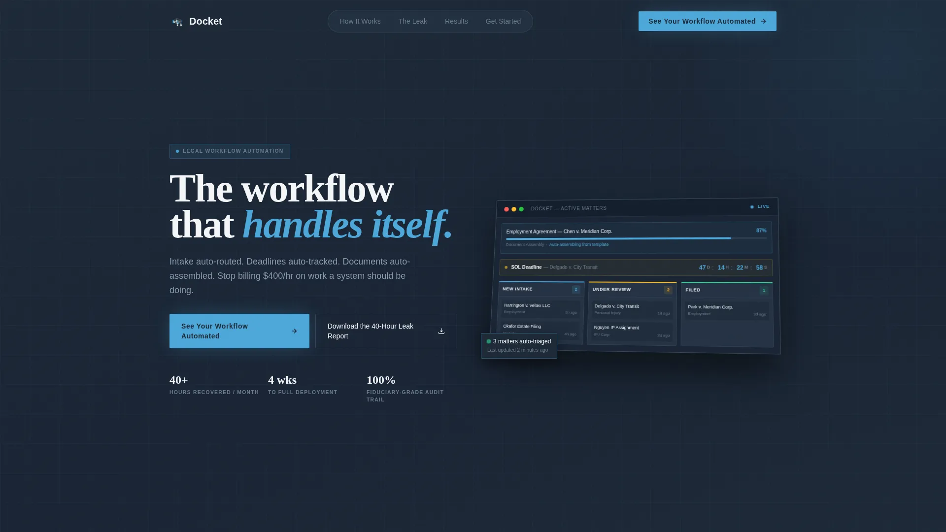 Legal Workflow Automation Landing Page Template