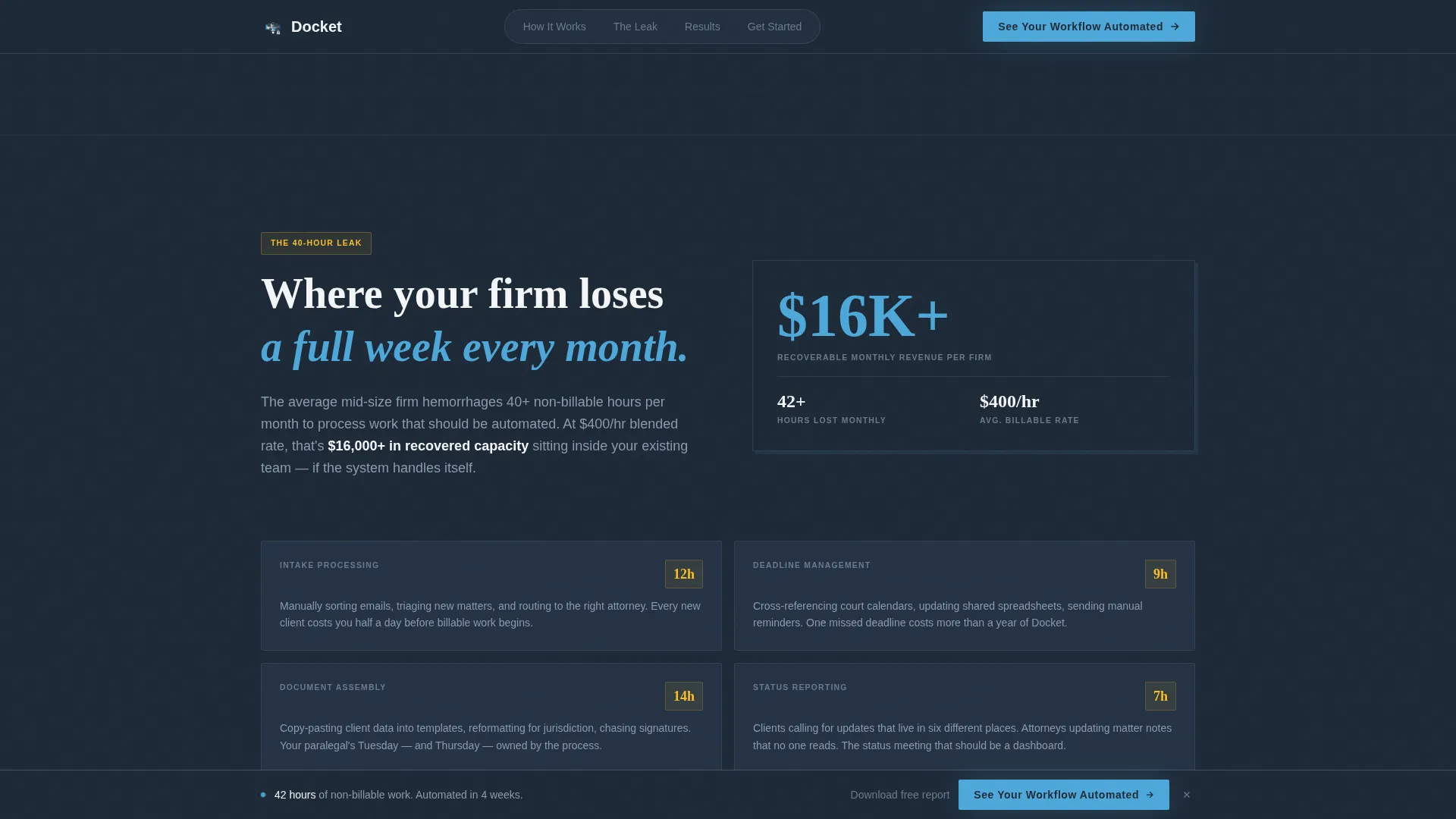 Legal Workflow Automation Landing Page Template