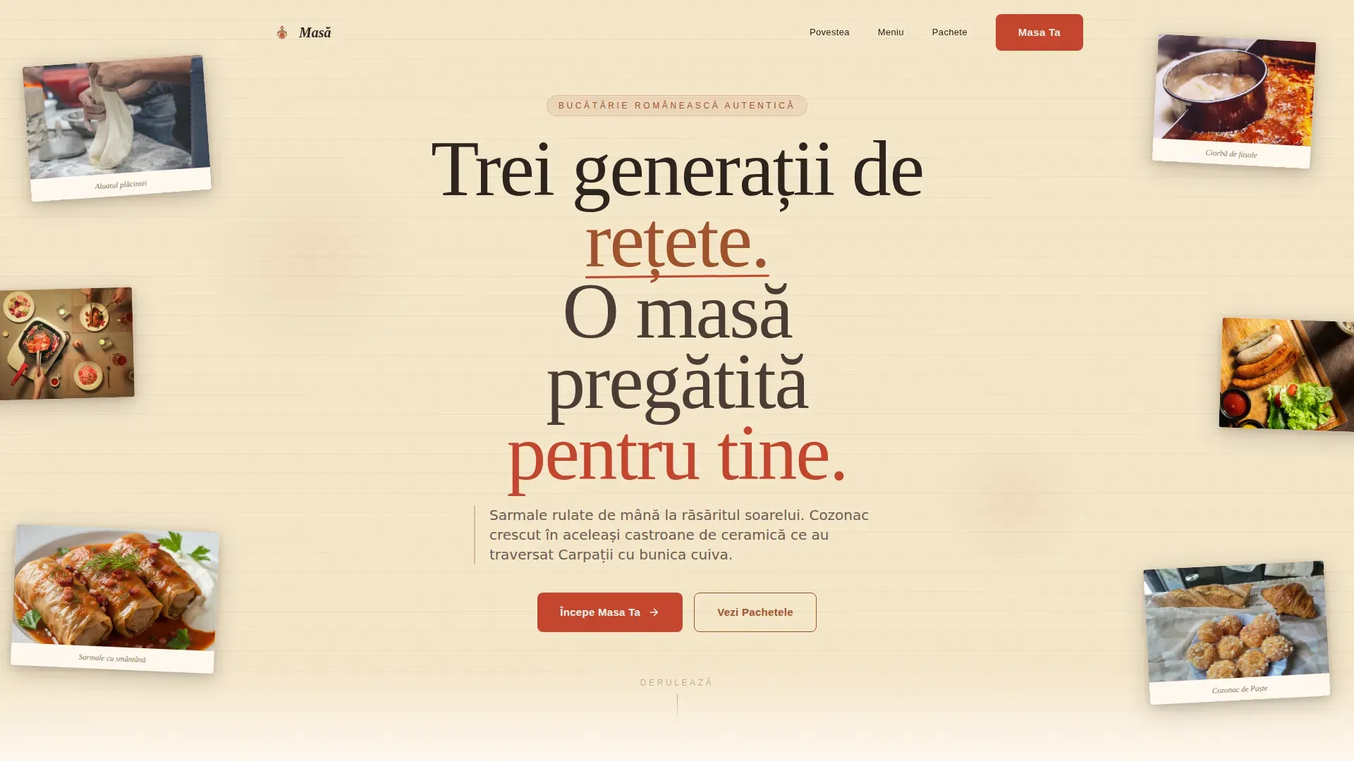 Authentic Romanian Catering Landing Page Template