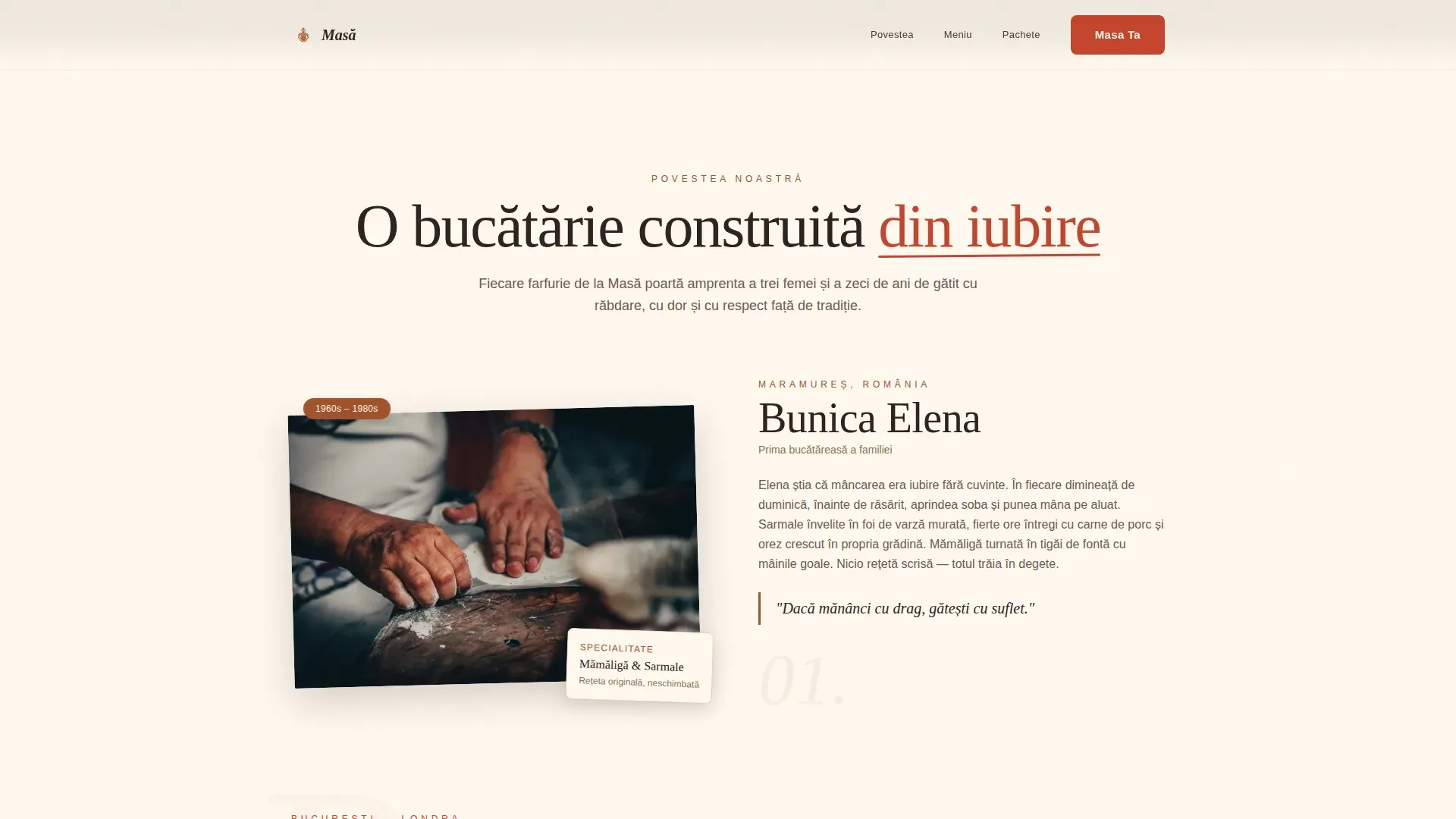 Authentic Romanian Catering Landing Page Template