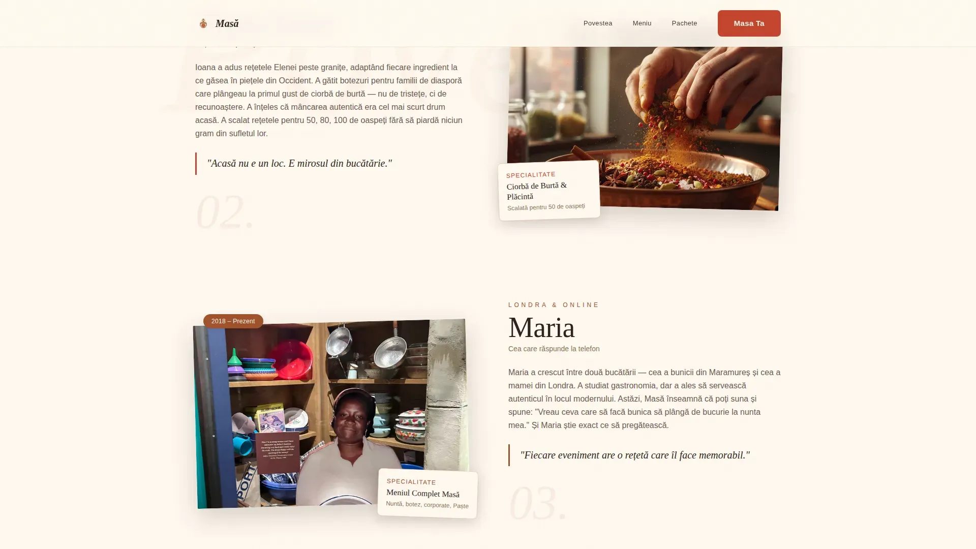Authentic Romanian Catering Landing Page Template