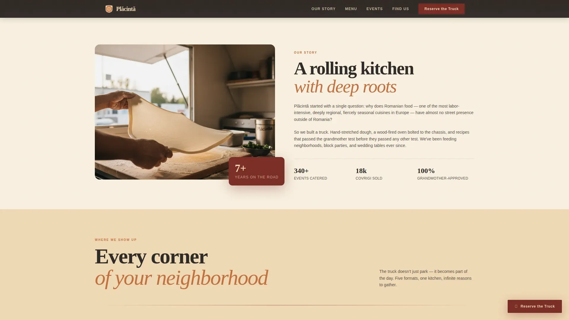 Artisan Romanian Dining Landing Page Template