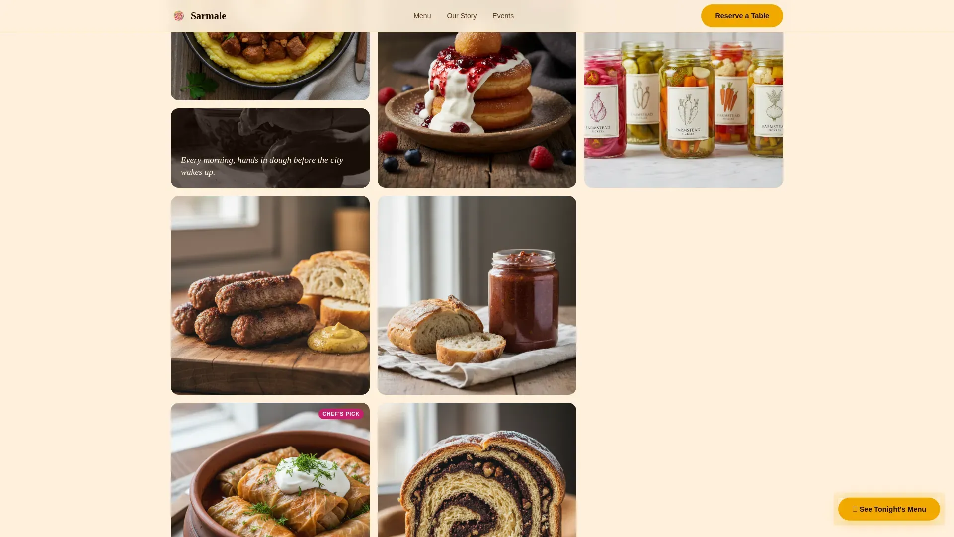 Romanian Dining Landing Page Template | Handcrafted Design