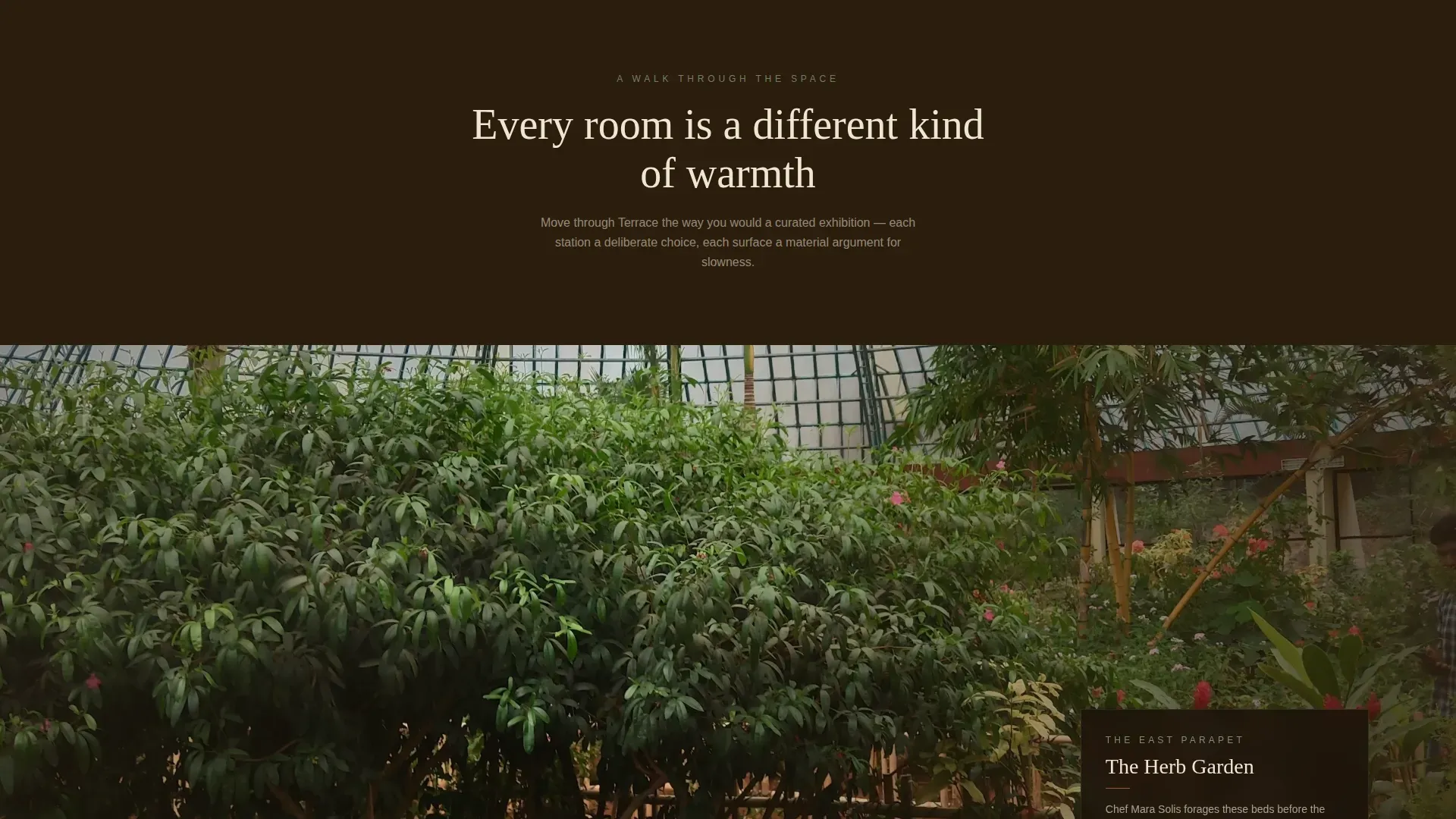 Agrarian Rooftop Restaurant Landing Page Template