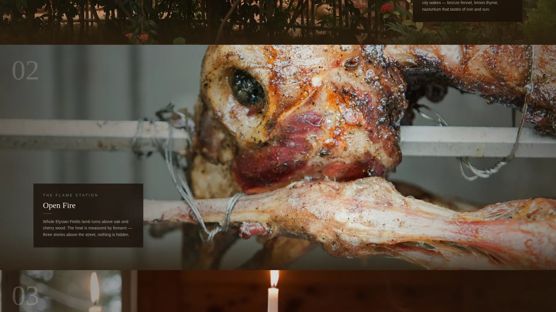 Agrarian Rooftop Restaurant Landing Page Template