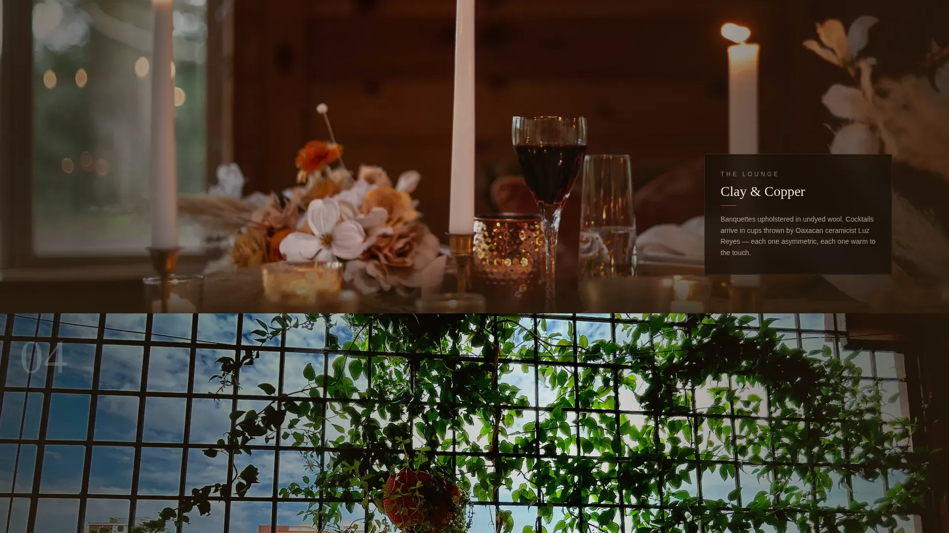 Agrarian Rooftop Restaurant Landing Page Template