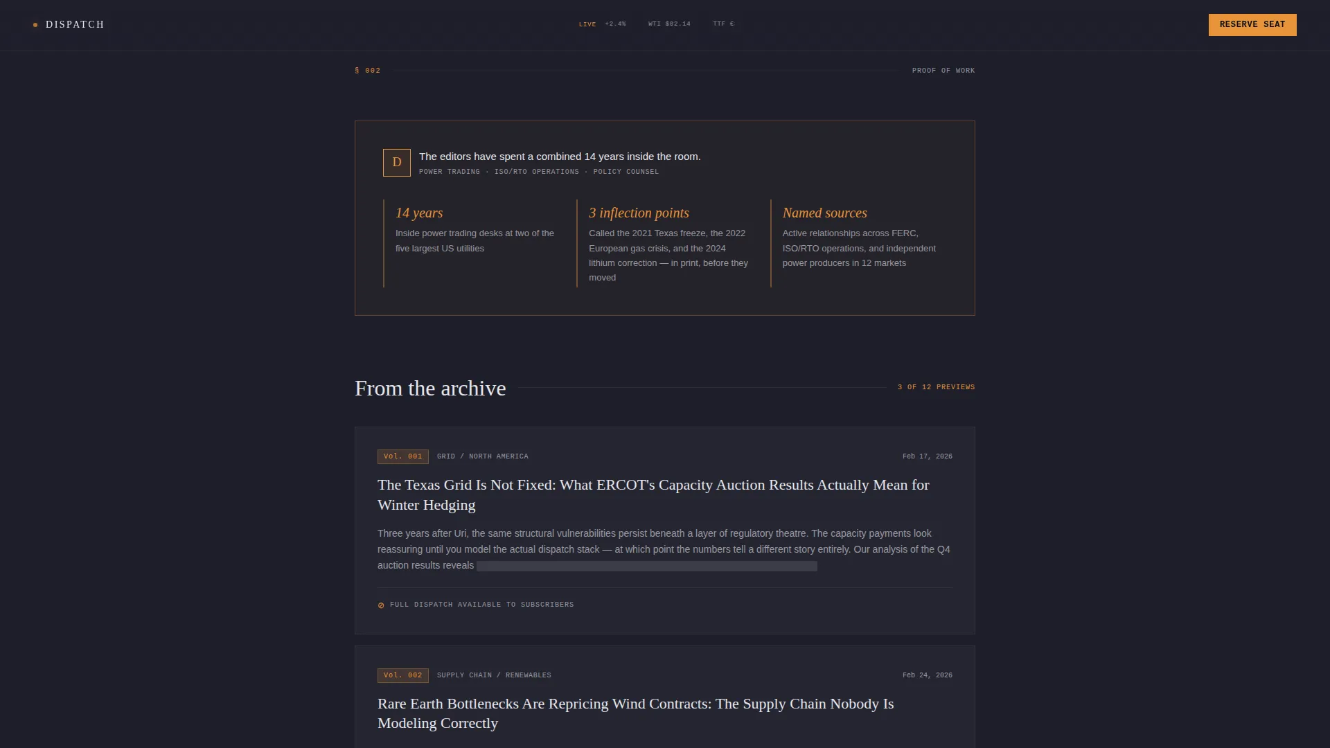 Cinematic Dark Energy Newsletter Landing Page Template