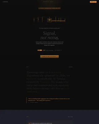 Cinematic Dark Energy Newsletter Landing Page Template