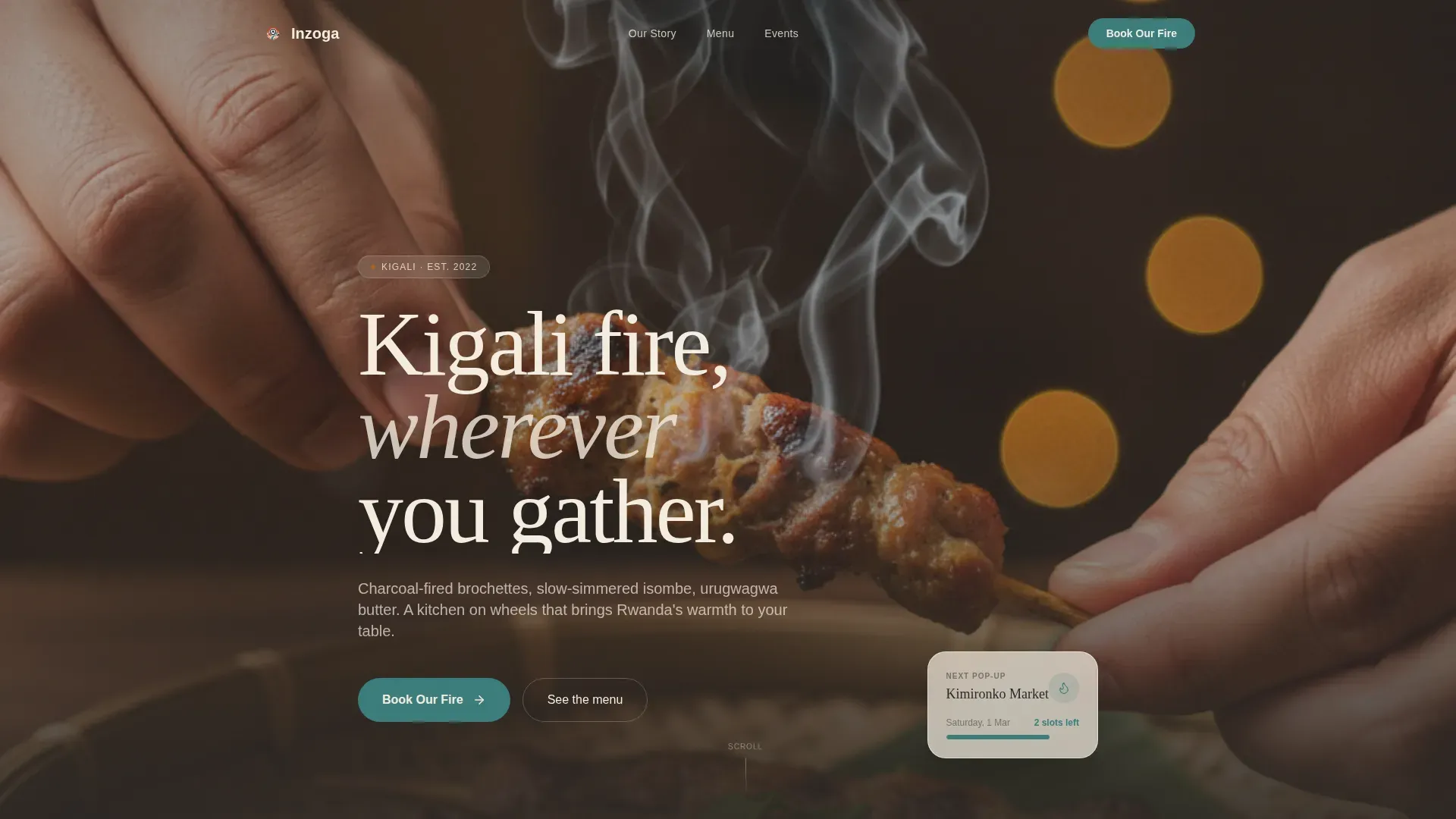 Rwandan Food Truck Booking Landing Page Template