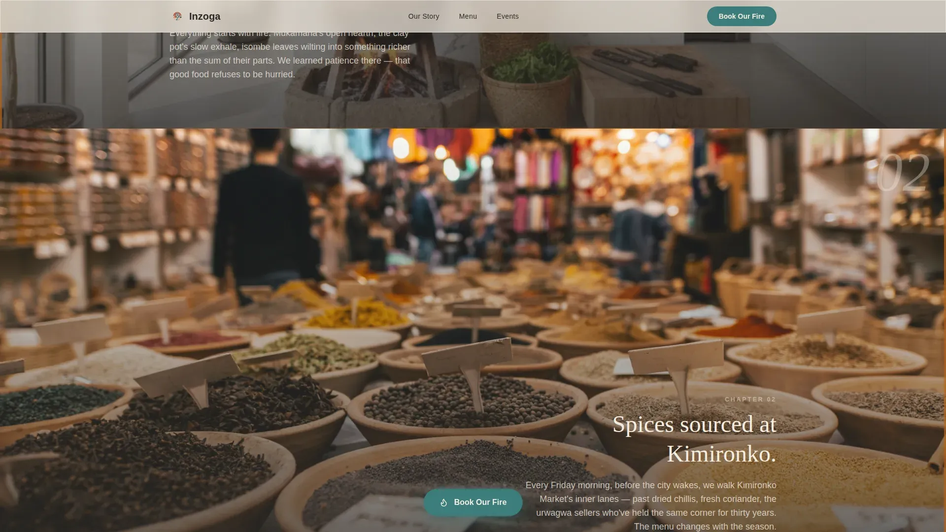 Rwandan Food Truck Booking Landing Page Template