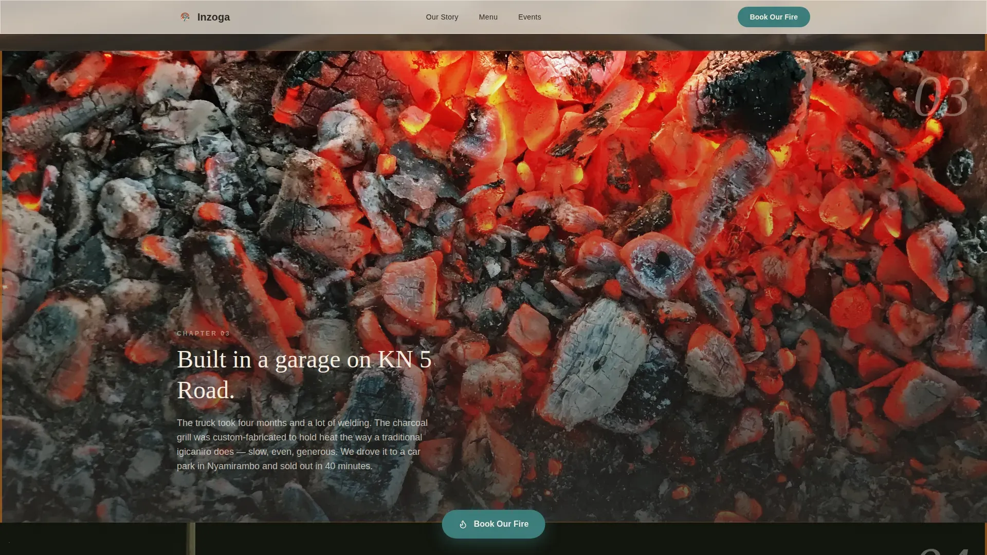 Rwandan Food Truck Booking Landing Page Template