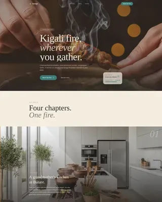 Rwandan Food Truck Booking Landing Page Template