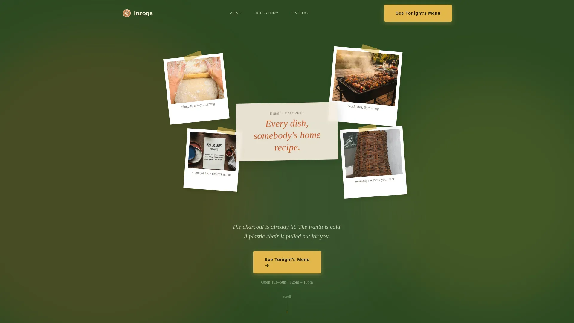 Bold Rwandan Kitchen Landing Page Template