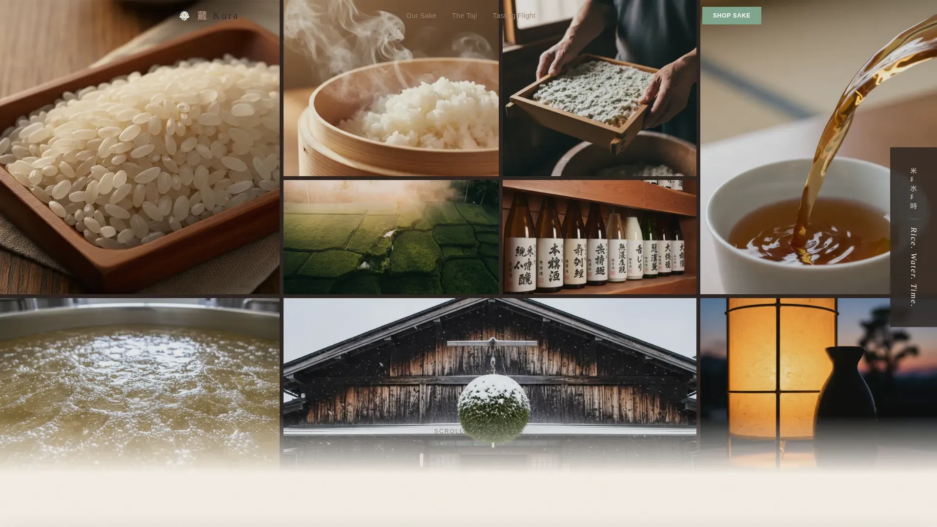 Heirloom Sake Distillery Landing Page Template