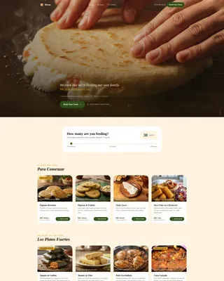 Salvadoran Catering Landing Page Template