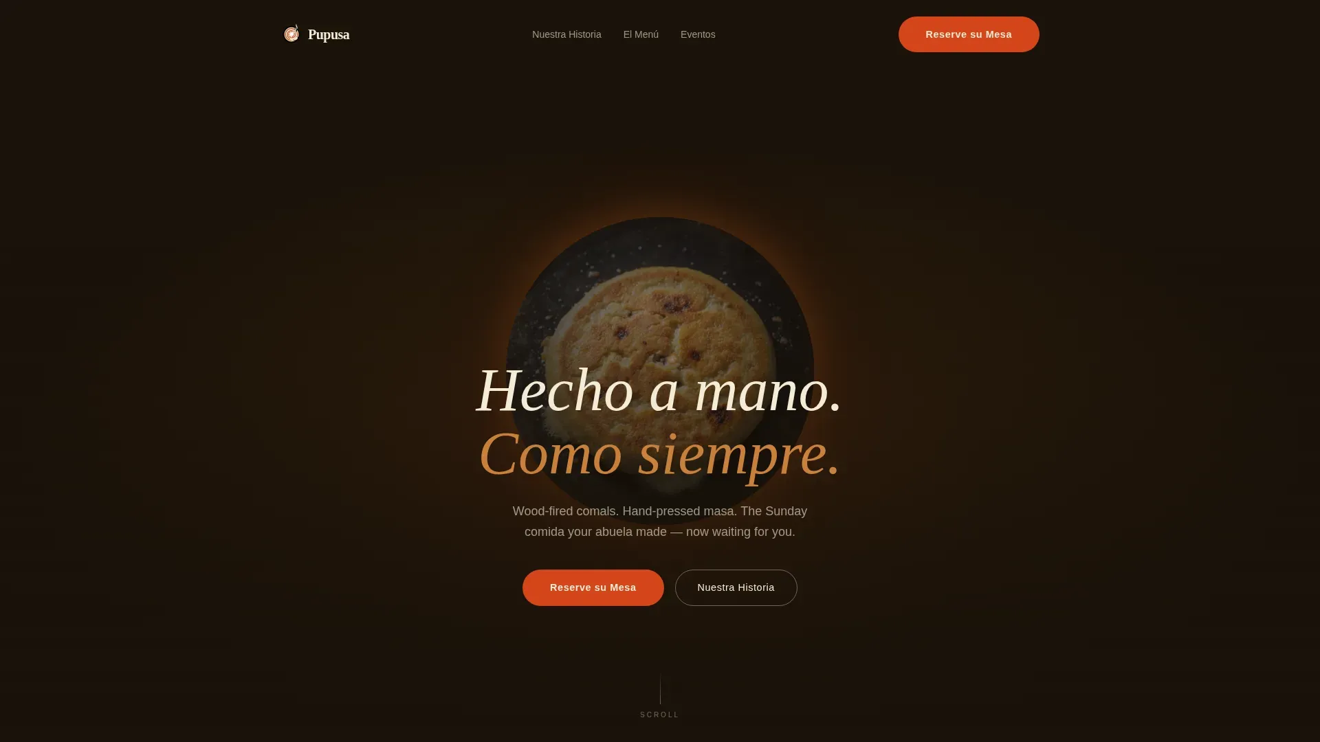 Handcrafted Salvadoran Restaurant Landing Page Template