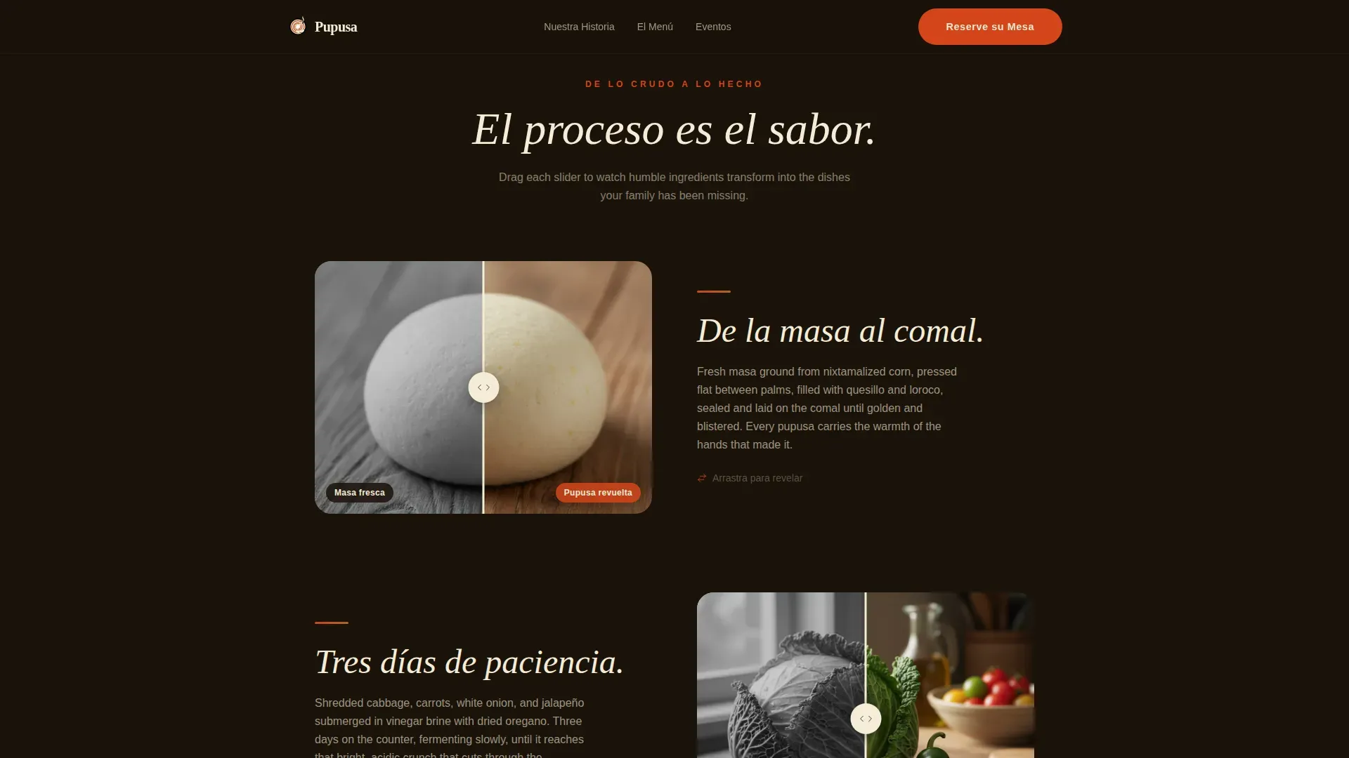 Handcrafted Salvadoran Restaurant Landing Page Template