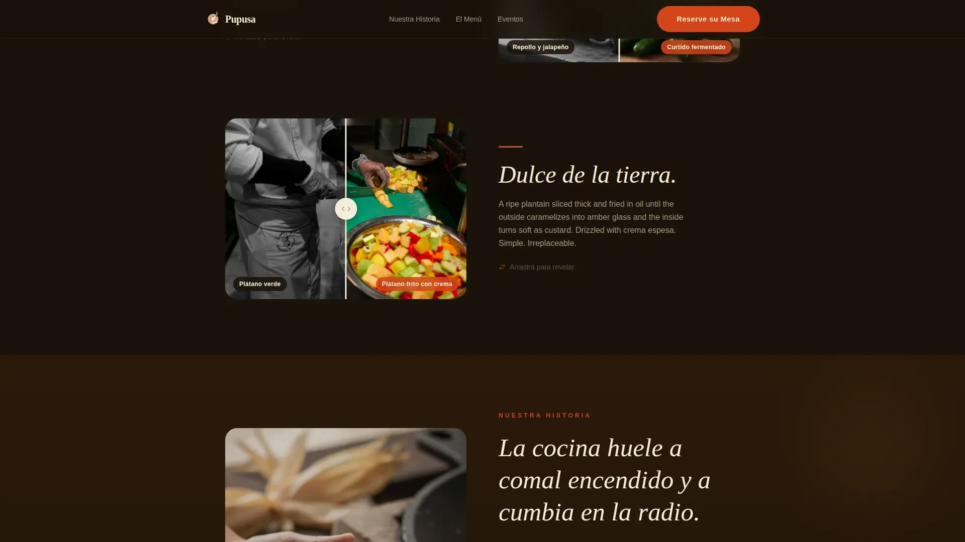 Handcrafted Salvadoran Restaurant Landing Page Template