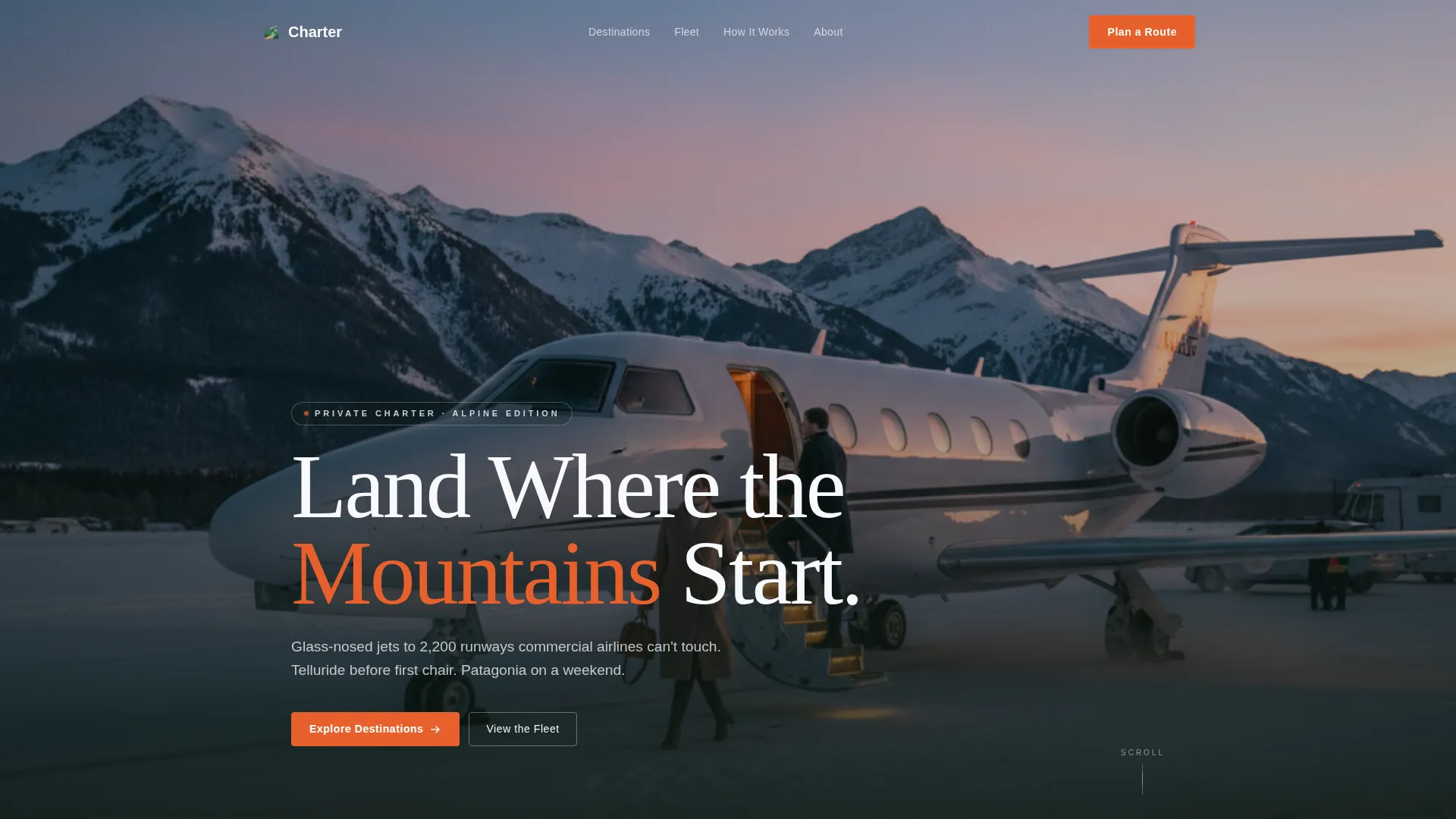 Elite Aviation Services Landing Page Template
