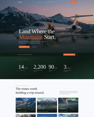 Elite Aviation Services Landing Page Template