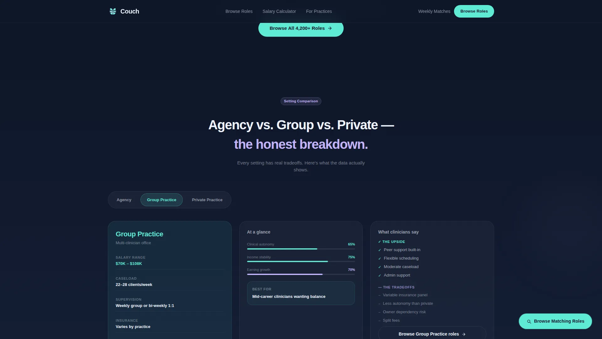 Transparent Therapy Careers Landing Page Template