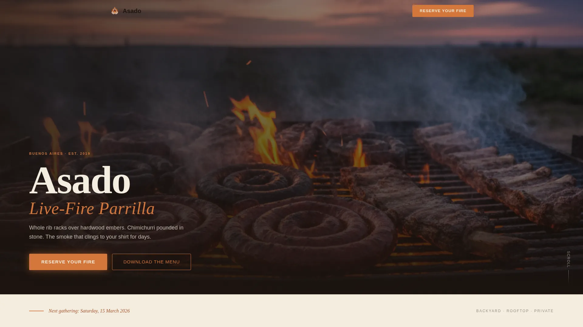 Sizzling Grill Restaurant | Free Website Template | Rocket