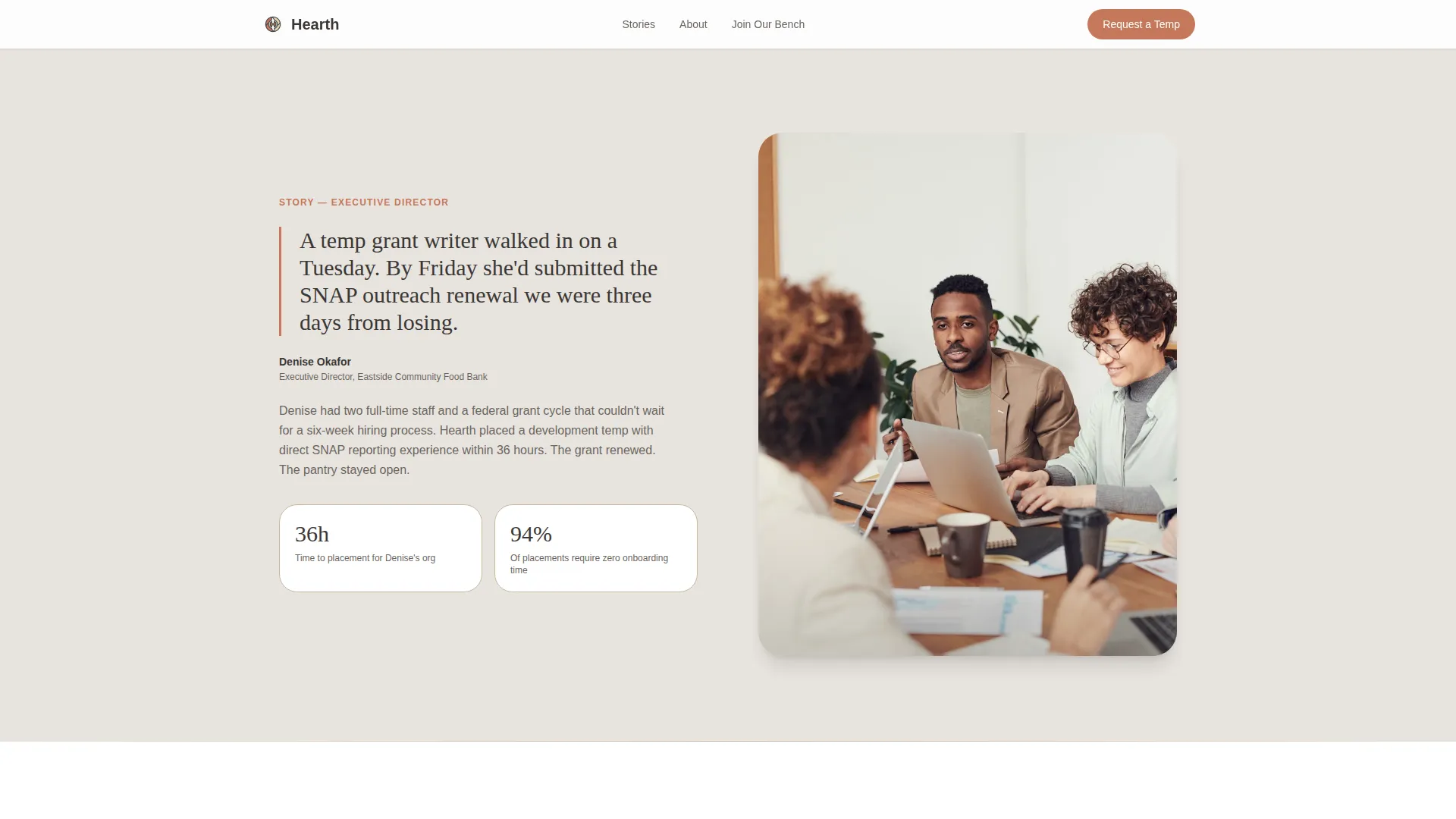 Missiondriven Tempstaffing | Free Website Template | Rocket