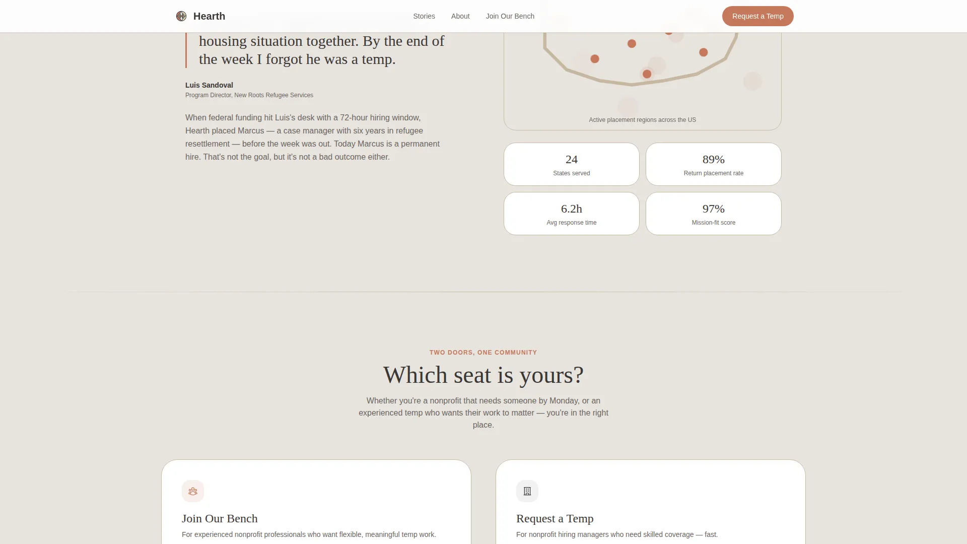 Missiondriven Tempstaffing | Free Website Template | Rocket