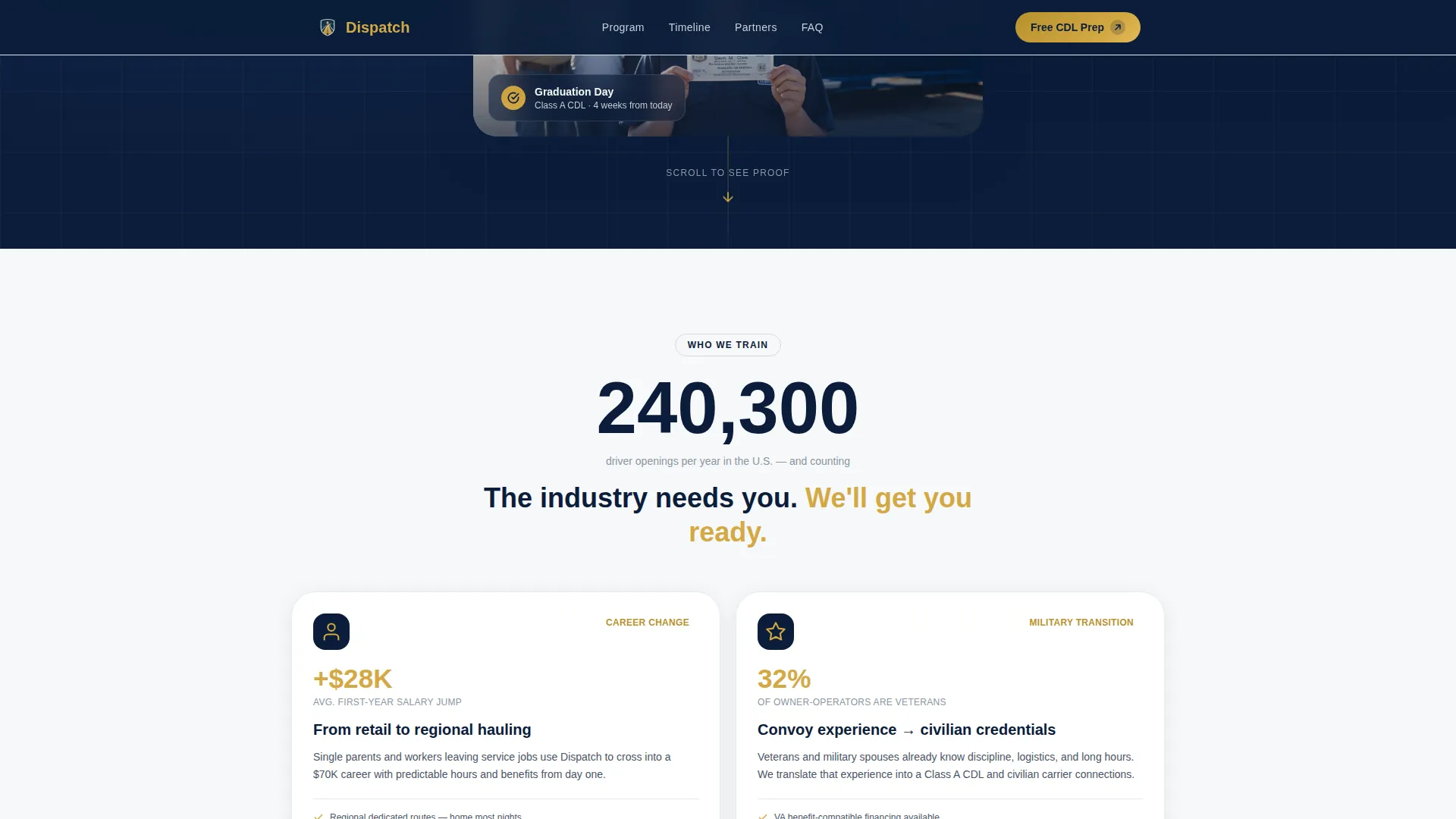 Trusted Commercial Driver | Free Website Template | Rocket