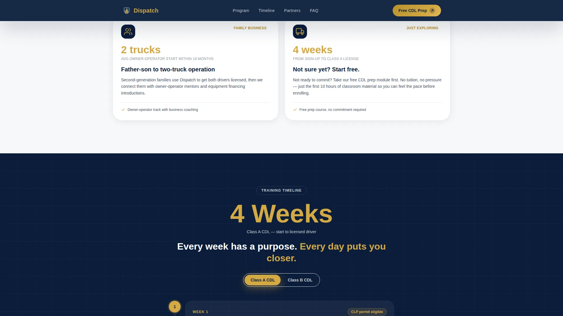 Trusted Commercial Driver | Free Website Template | Rocket