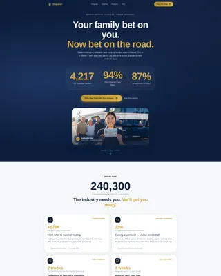 Trusted Commercial Driver | Free Website Template | Rocket