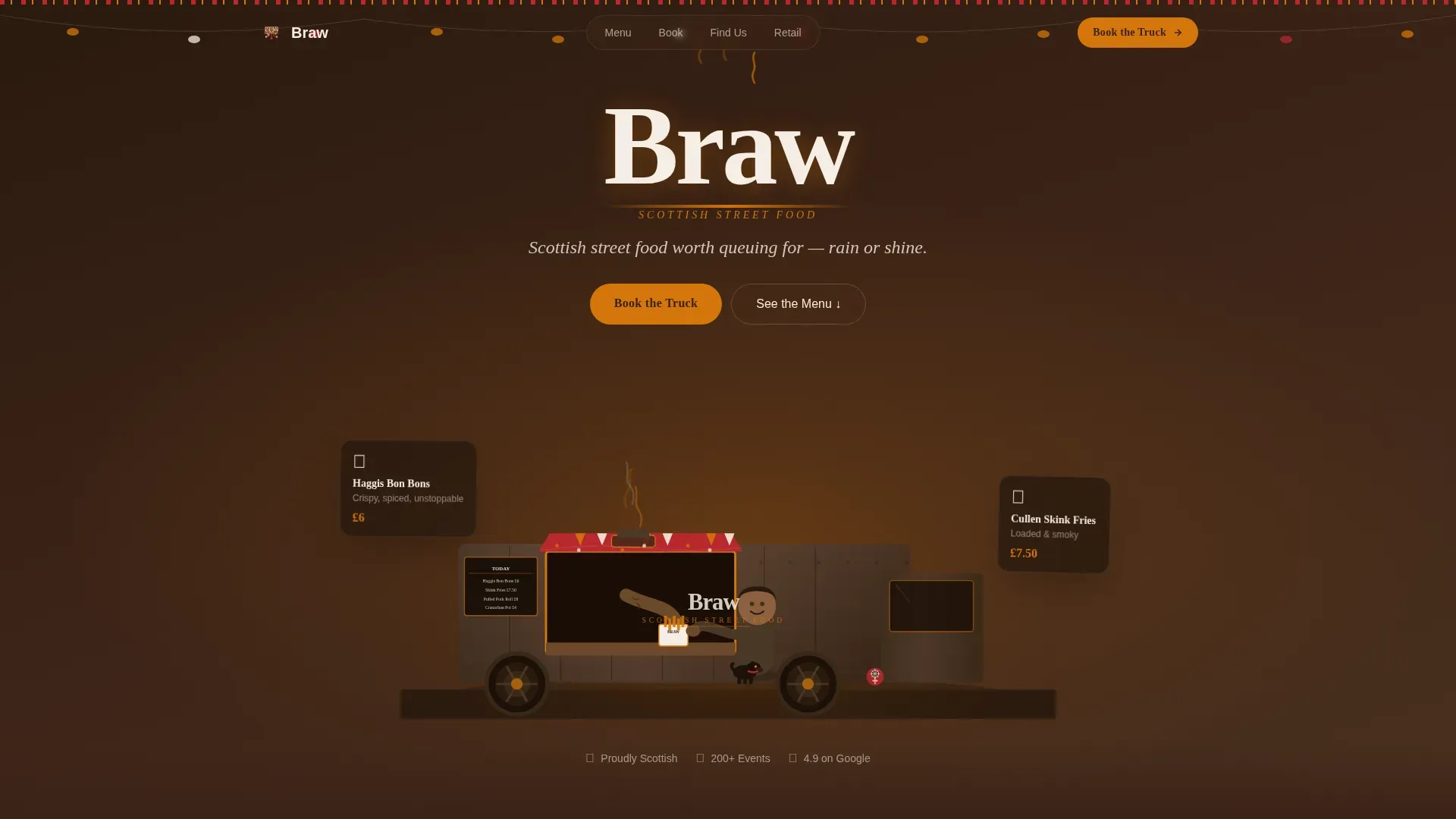 Bold Scottish Cuisine Landing Page Template