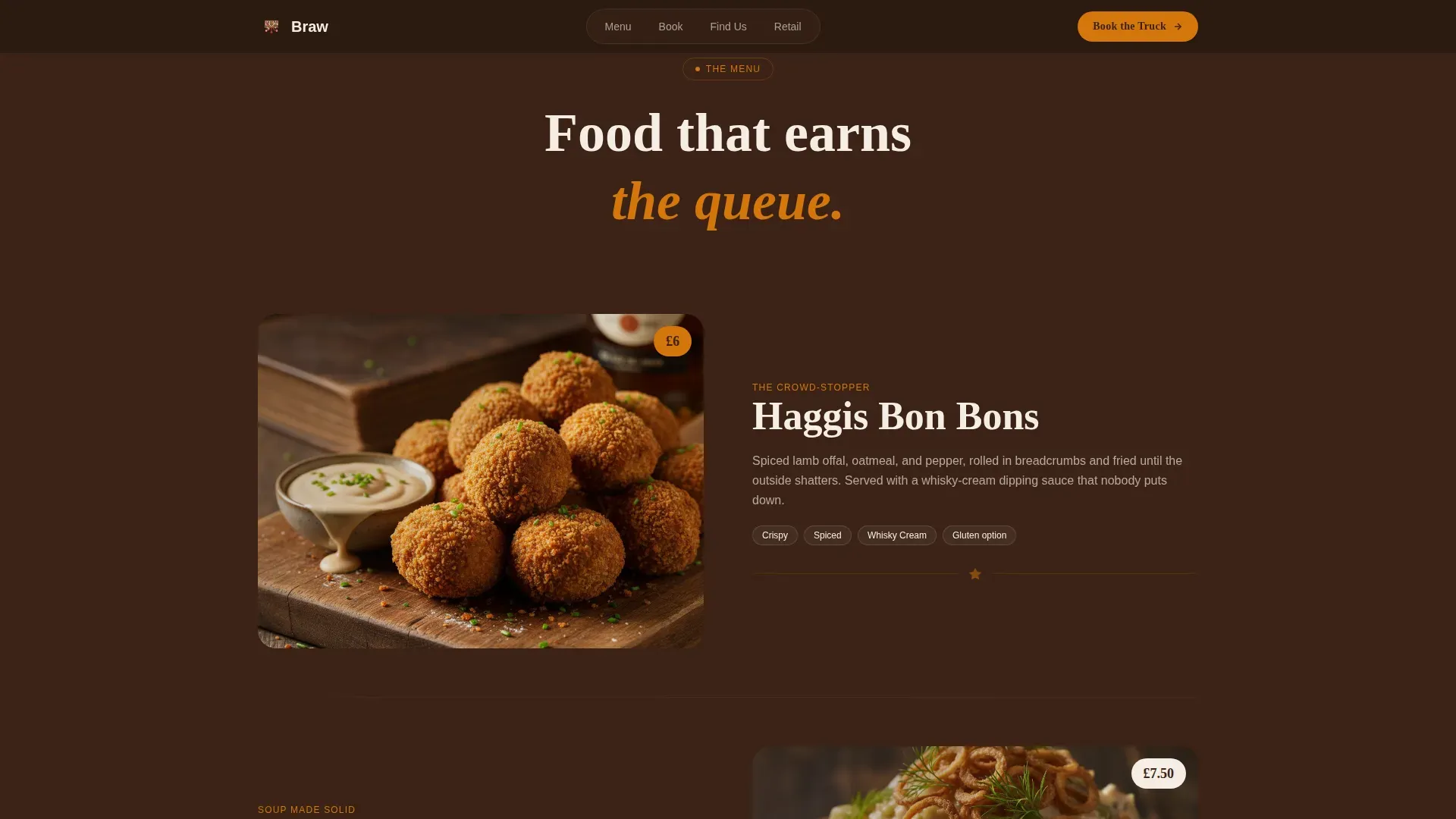 Bold Scottish Cuisine Landing Page Template