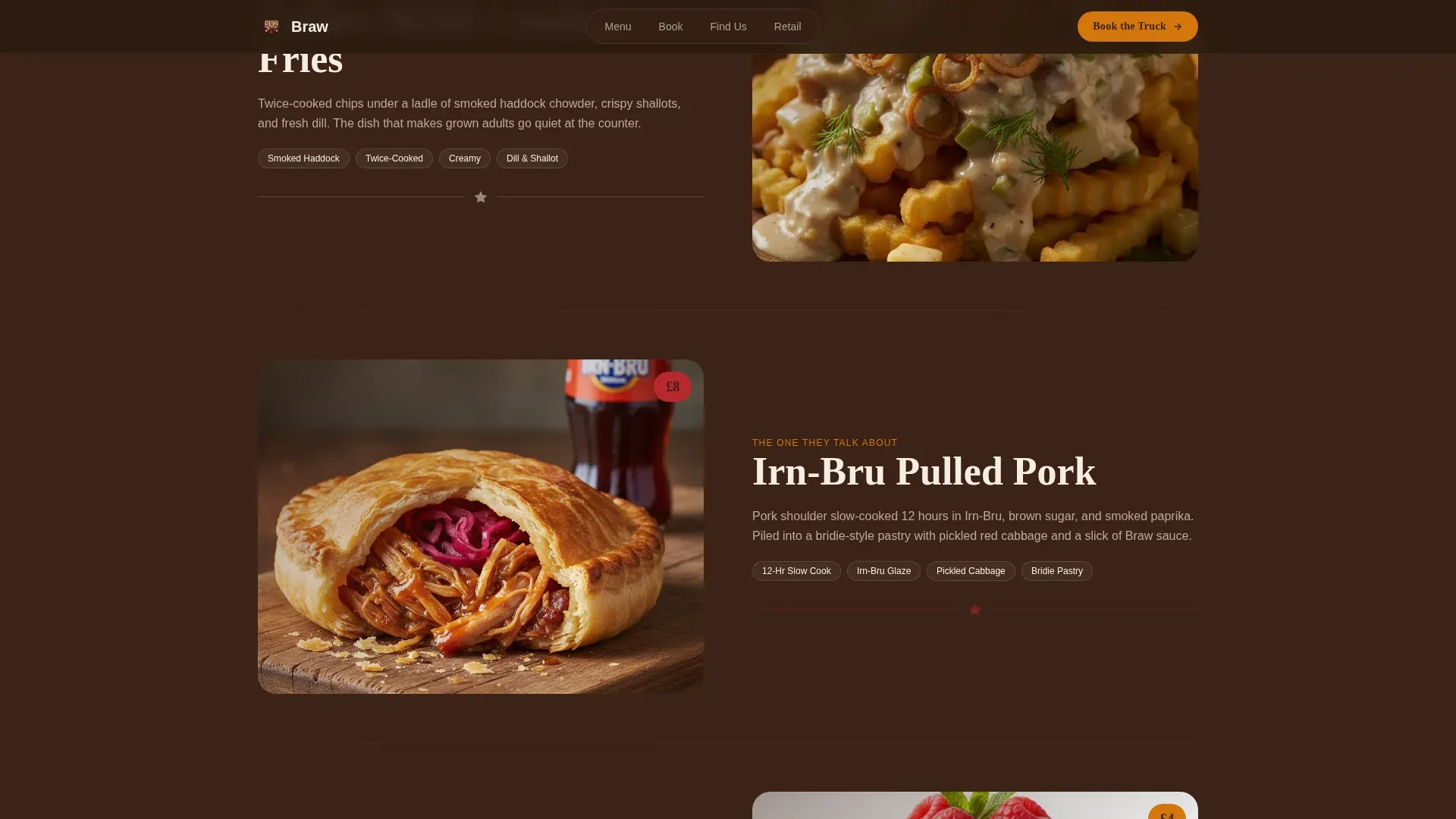 Bold Scottish Cuisine Landing Page Template