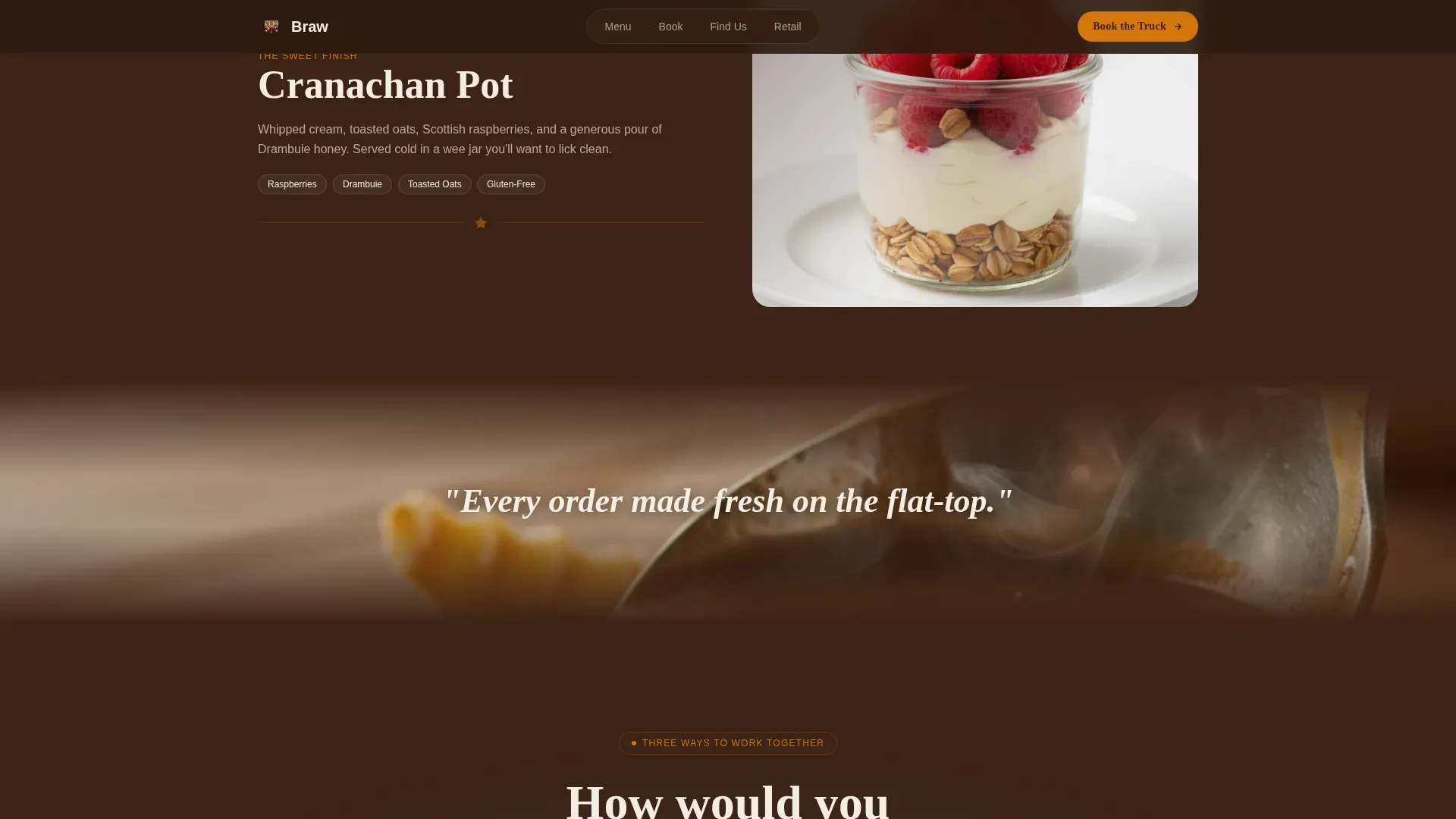 Bold Scottish Cuisine Landing Page Template