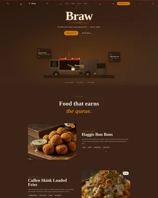 Bold Scottish Cuisine Landing Page Template