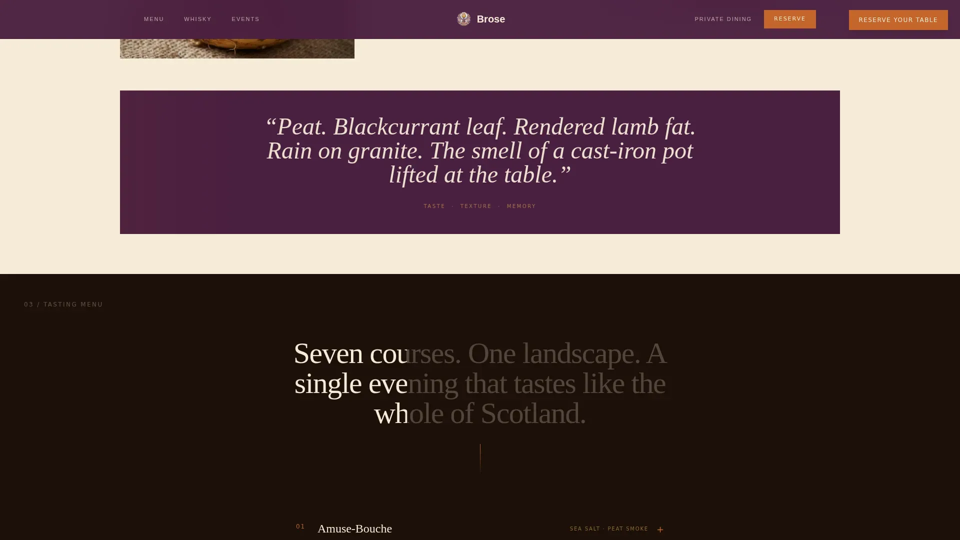 Noble Scottish Cuisine Landing Page Template