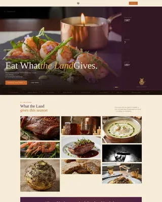 Noble Scottish Cuisine Landing Page Template