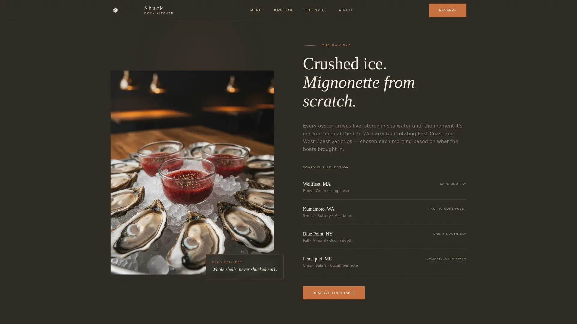 Premium Coastal Seafood Landing Page Template