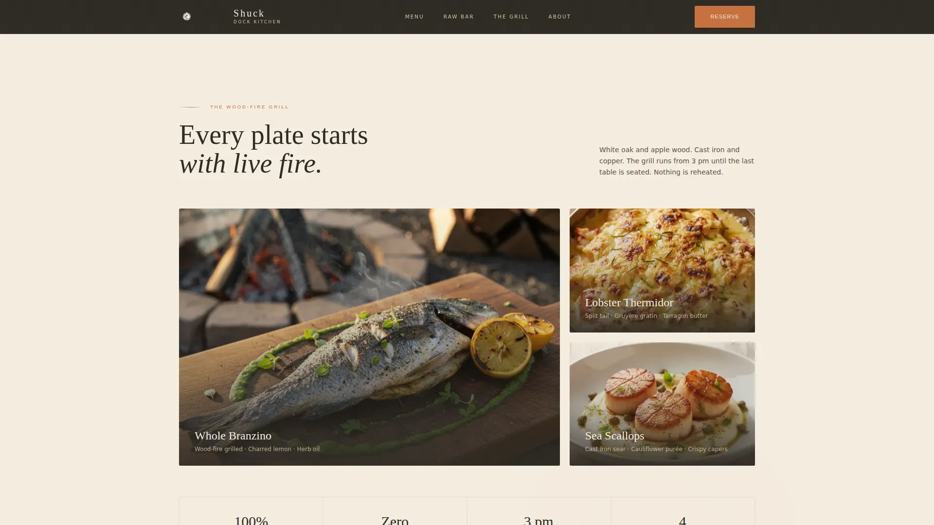 Premium Coastal Seafood Landing Page Template