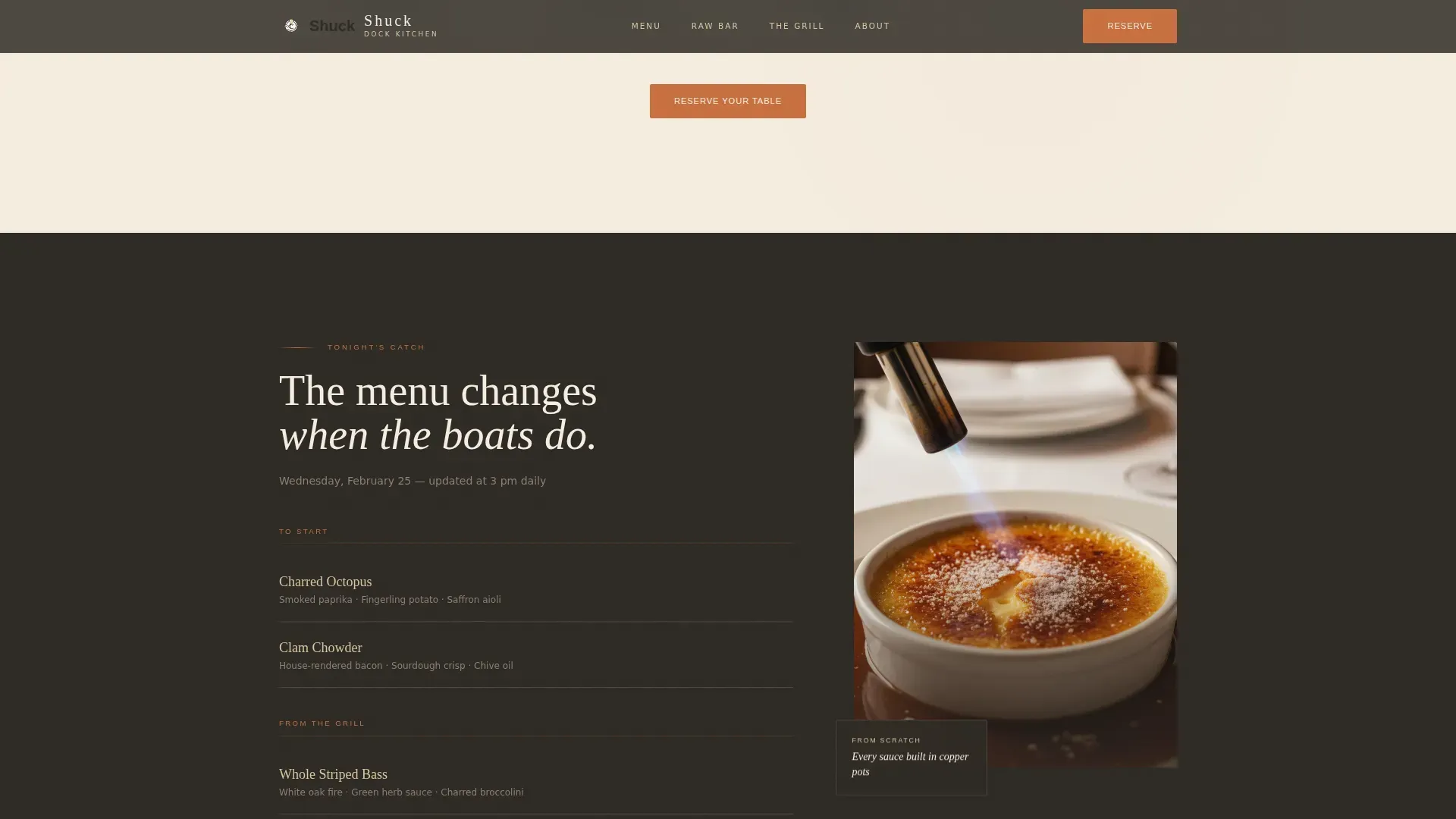 Premium Coastal Seafood Landing Page Template