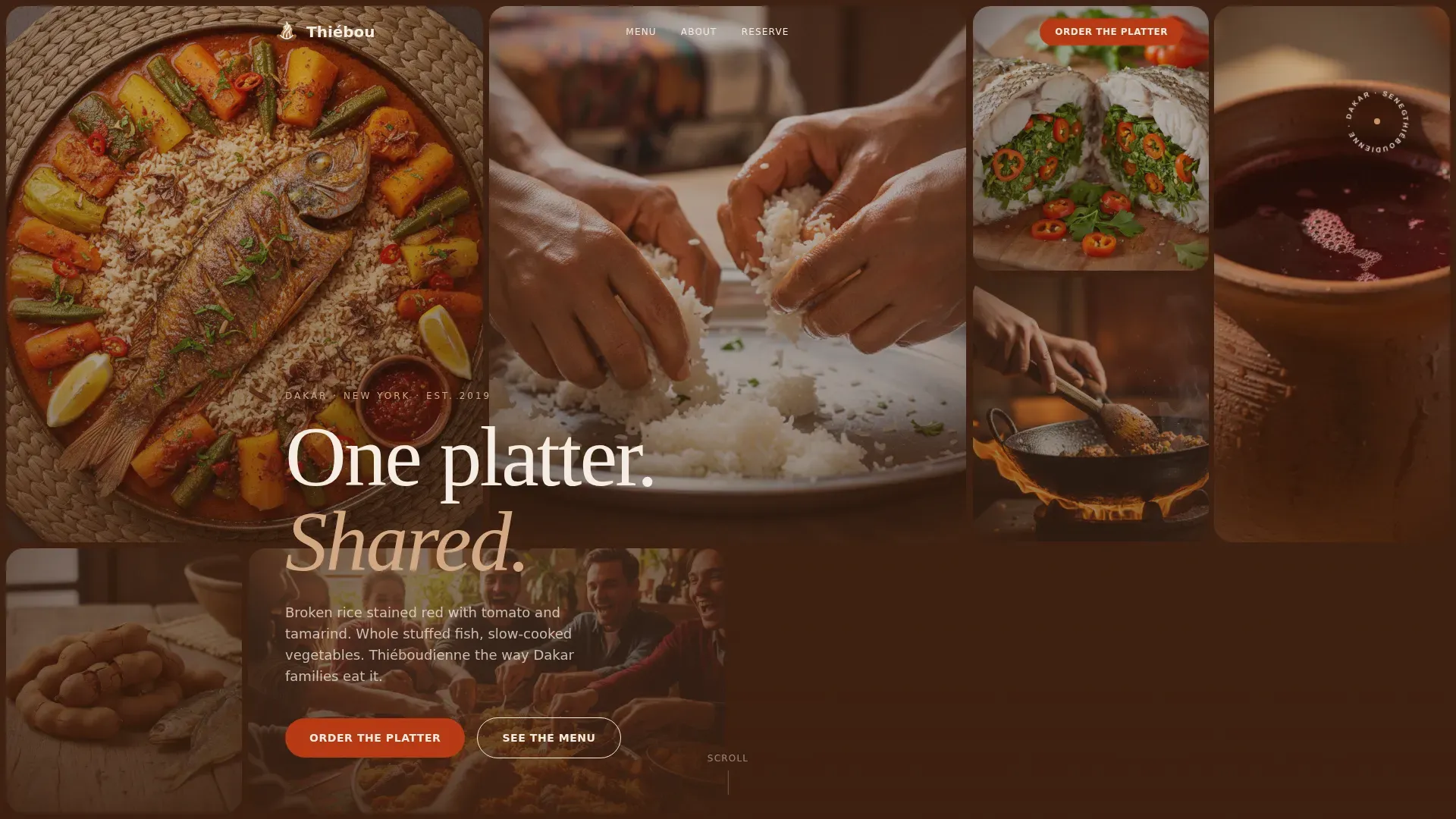 Senegalese Dining Landing Page Template